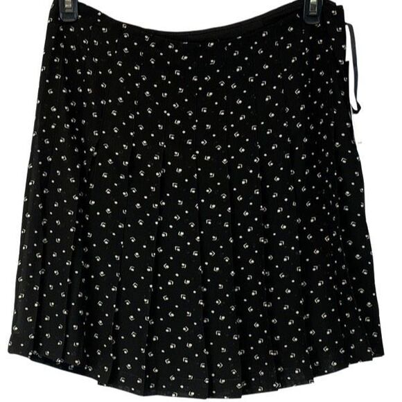 NWT LAUREN RALPH LAUREN Skirt Size 8 Black Pearl Print Pleated Mini Side Zipper - Picture 12 of 12